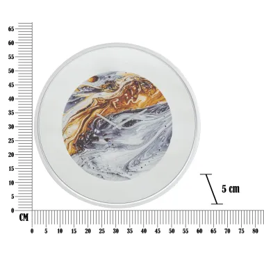 ZEGAR NA ŚCIANĘ MIRROR GREY 60X5 cm
